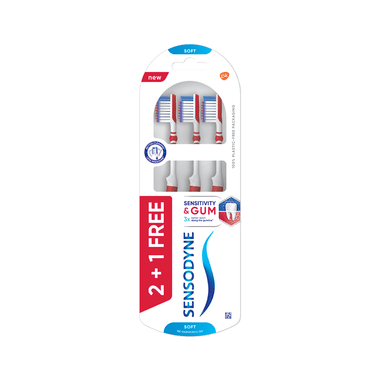 Sensodyne Sensitivity & Gum Toothbrush Soft, 2+1 Free