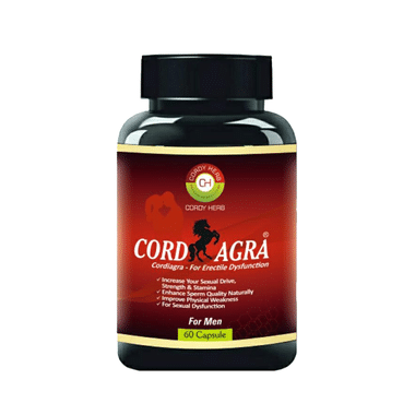 Cordy Herb Cordiagra Stamina & Energy Booster, Men's Sexual Wellness Capsule For Erectile Dysfunction With Cordyceps, Honey Goat Weed,Tongat Ali, Maca Root , Ginseng , Ashwagandha