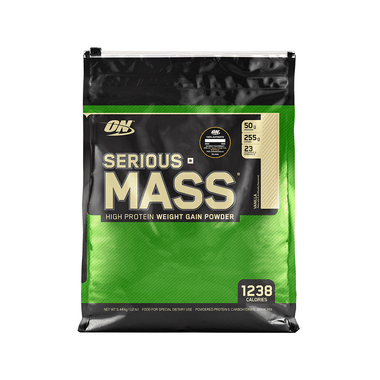 Optimum Nutrition (ON) Serious Mass High Protein For Weight Gain & Muscle Building | Flavour Powder Vanilla