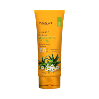 Vaadi Herbals Sunscreen Lotion With Aloe Vera & Chamomile SPF 50