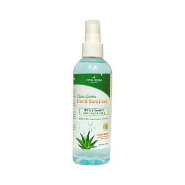 Petal Herbs Ayurveda CleanGerm Hand Sanitizer Spray 80% Ethanol With Aloe Vera