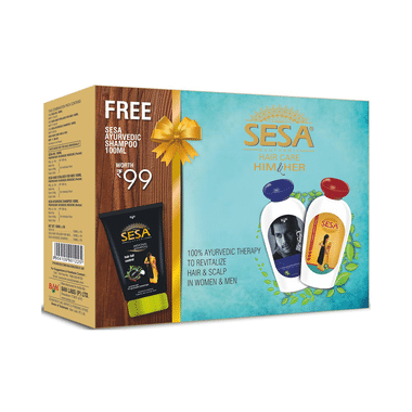 Sesa Combo Pack Of Ayurvedic Hair Care Him And Her ( 100ml Ayurvedic Medicinal Shampoo Free)