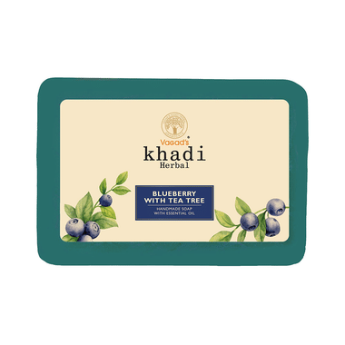 Vagad's Khadi Herbal Handmade Soap Blueberry With Tea Tree