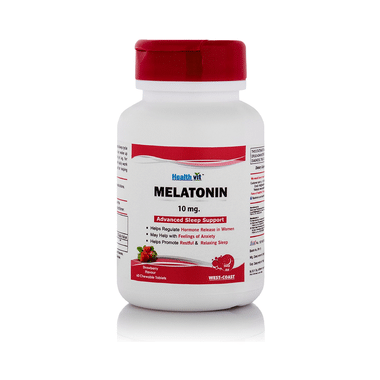 HealthVit Melatonin 10mg Advanced Sleep Support Chewable Tablet Strawberry