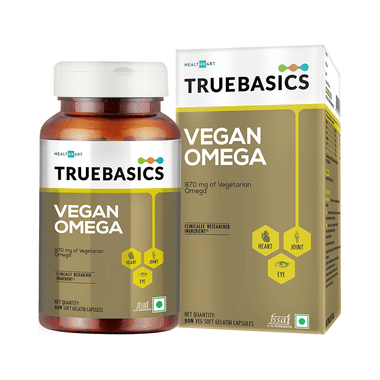 TrueBasics 870 mg of Vegan Omega for Heart, Joints & Eye Health | Capsule