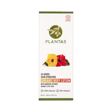 Plantas 24 Hours Skin Hydrating Organic Body Lotion Hibiscus Extract