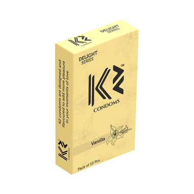 K2 Delight Series Condom With Dotted Rings Vanilla