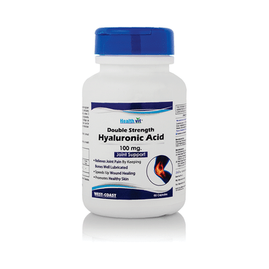 HealthVit Double Strength Hyaluronic Acid 100mg for Joint Support | Capsule