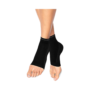 Dr. Arthritis Doctor Developed Copper Foot Sleeves/ Plantar Fasciitis Socks & Doctor Written Handbook Small