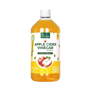 Herbal Max 100% Organic Apple Cider Vinegar With Mother (450ml Each)