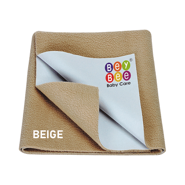 Bey Bee Waterproof Baby Bed Protector Dry Sheet For New Born Babies (70cm X 50cm) Small Beige