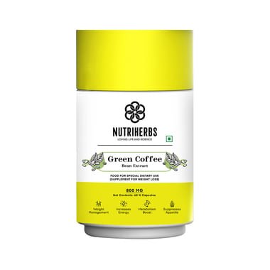 Nutriherbs Green Coffee Bean Herbs For Weight Management & Metabolism | Capsule