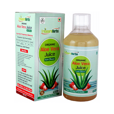 TreasureHerbs Organic Aloe Vera Juice Litchi