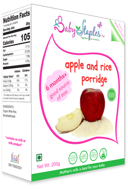 Baby Staples Organic Apple & Rice Porridge