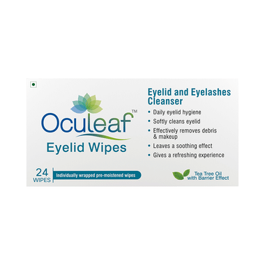 Oculeaf Eyelid Wipes With Tea Tree Oil | For Eyelid & Eyelashes Cleansing