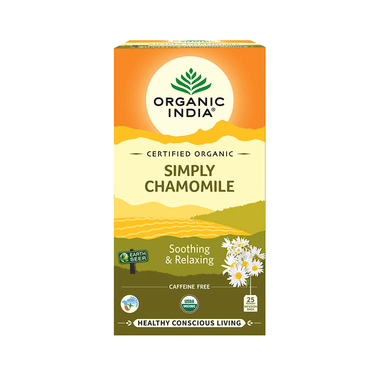 Organic India Tea For Immunity, Antioxidant Support & Stress Relief | Flavour Simply Chamomile Green Tea