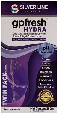 Silver Line GP Fresh Hydra One Step Multi-Action Solution for Scleral & Rigid Contact Lenses Twin Pack (140ml Each)