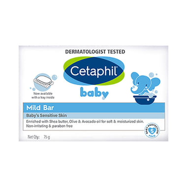 Cetaphil Baby Mild Bar with Shea Butter | Moisturises the Skin | Paraben-Free