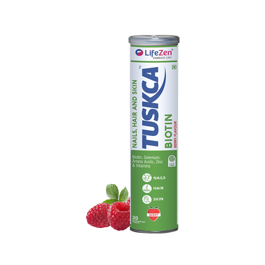 Tuskca Biotin Effervescent Tablet Berry