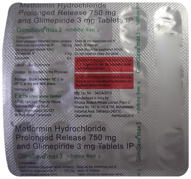 Glimisave Max 3 Tablet PR Glimisave Max 3 Tablet PR
