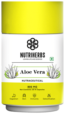 Nutriherbs Aloevera Extract 800mg Capsule Nutriherbs Aloevera Extract 800mg Capsule
