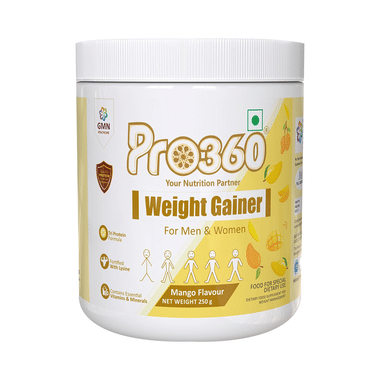 Pro360 Weight Gainer Protein With Lysine, Vitamins & Minerals | Flavour Powder Mango