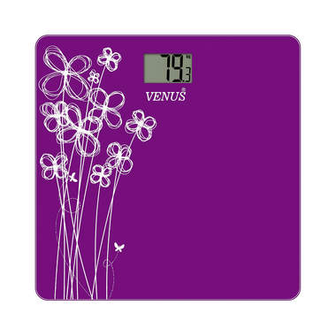 Venus Prime Lightweight ABS Digital/LCD Personal Health Body Weight Weighing Scale Purple Glass