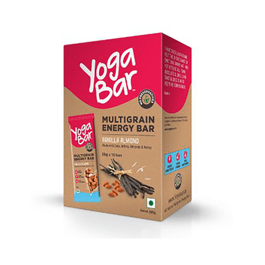 Yoga Bar Multigrain Protein Energy Bar | Flavour Vanilla Almond Pack Of 10