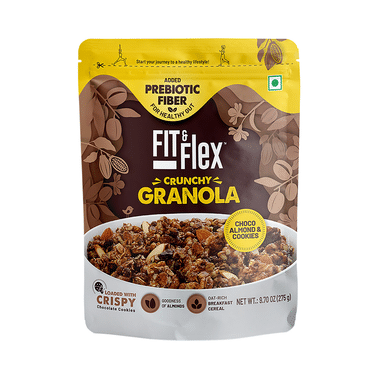 Fit & Flex Granola Oat Rich Breakfast Cereal With Real Fruits Choco Almond & Cookies