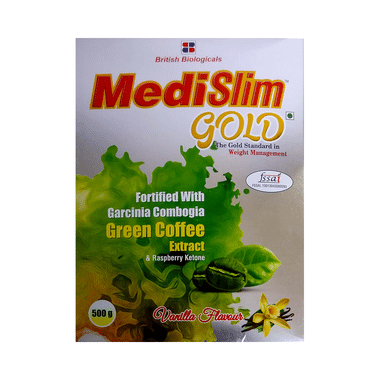 Medislim Gold With Garcinia & Green Coffee Extract For Weight Management | Flavour Powder Vanilla