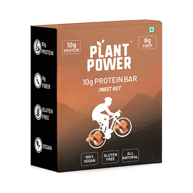 Plant Power 10gm Protein Bar (50gm Each) Sweet Nut