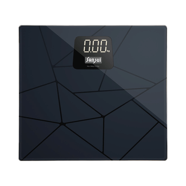 Sansui Digital Bathroom Scale With White LED Display 180kg Black