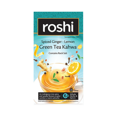 Roshi Spiced Ginger-Lemon Green Tea Kahwa Teabag (2.3gm Each)