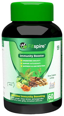 Fitspire Immunity Booster Ashwagandha, Giloy, Tulsi, Ginger, Amla,Turmeric & Zinc Tablet Fitspire Immunity Booster Ashwagandha, Giloy, Tulsi, Ginger, Amla,Turmeric & Zinc Tablet