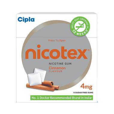 Nicotex 4mg Chewing Gums Cinnamon Sugar Free