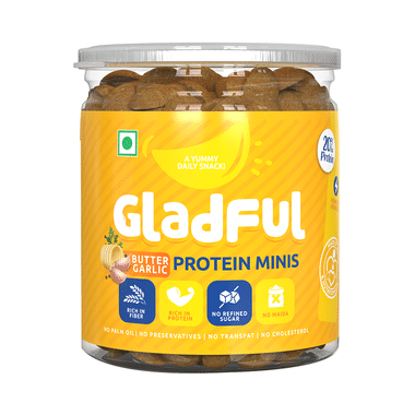 Gladful Protein Minis Cookie (150gm Each) Butter Garlic