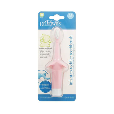 Dr Brown's  Infant-to-Toddler Toothbrush Pink