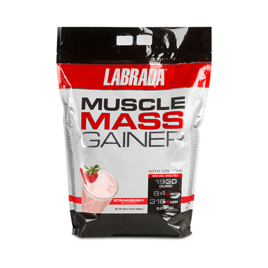 Labrada Nutrition Muscle Mass Gainer With Creatine For Muscle Support | Flavour Strawberry