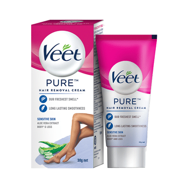 Veet Pure Hair Removal Cream for Women with No Ammonia Smell Sensitive Skin