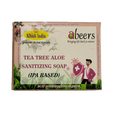 Khadi India Abeers IPA Based Sanitizing Soap Tea Tree Aloe