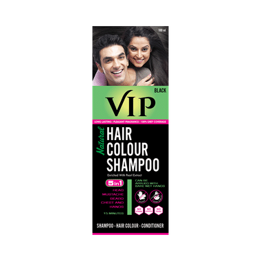 VIP Black Natural Hair Colour Shampoo | For Grey Coverage