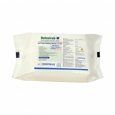 Detoxirub-W Rapid Disinfectant Wet Wipes