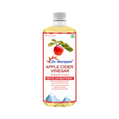 Dr. Morepen Apple Cider Vinegar ACV With 2X 'Mother' | For Weight Management & Digestion