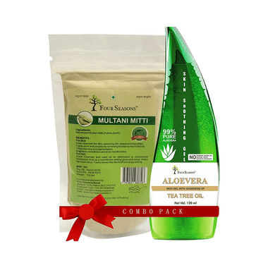 Four Seasons Combo Pack Of Aloevera Gel & Multani Mitti