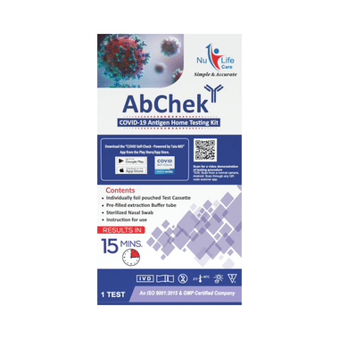 AbChek Covid 19 Self Test Kit (Marketed by Tata MD)
