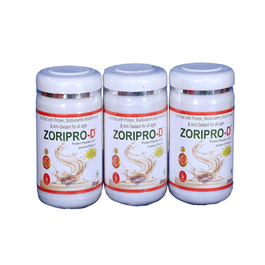 Zoripro-D Protein Powder With Power Of Herbs (200gm Each) Vanilla
