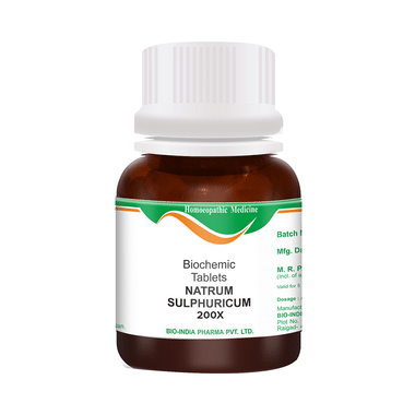 Bio India Natrum Sulphuricum Biochemic Tablet 200X