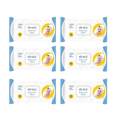 Stiora Baby Care Wipes With Aloevera And Vitamin E (80 Each)