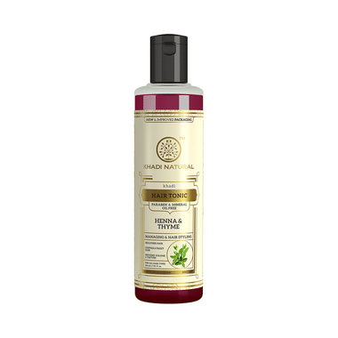 Khadi Naturals Herbal Henna & Thyme Hair Tonic Paraben Free