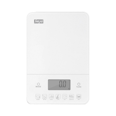 Sansui Electronics Digital Kitchen Scale Measures 7 Nutritions 10kg White
